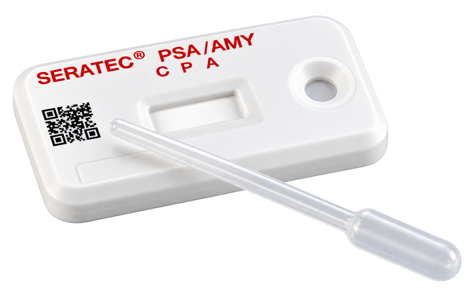 Восстановленное иллюстративное изображение кассеты SERATEC PAM Test и пипетки