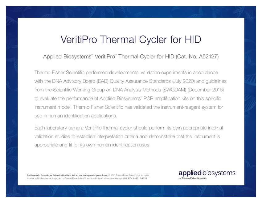 Cover: VeritiPro HID validation certificate